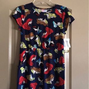 Lularoe Disney Princess Mae dress girls 12 NWT